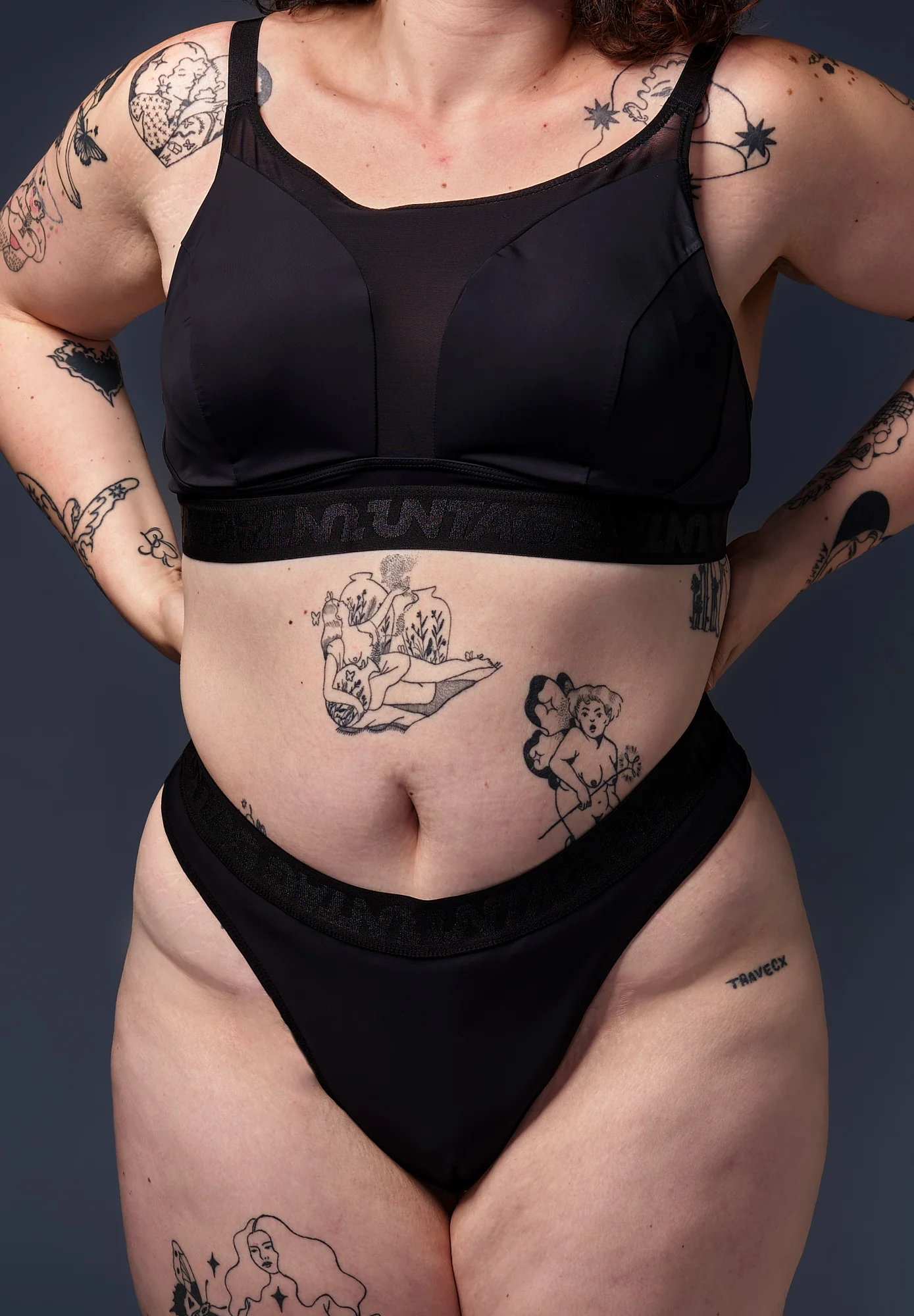 High Waisted Tucking Thong black + Humphider© Thong - BUNDLE - Image 6